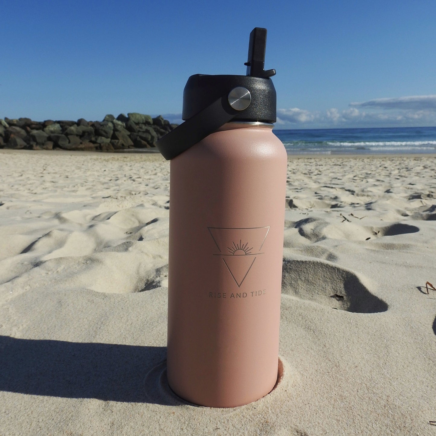 1 litre, Sip Lid, Dusty Pink Water Bottle