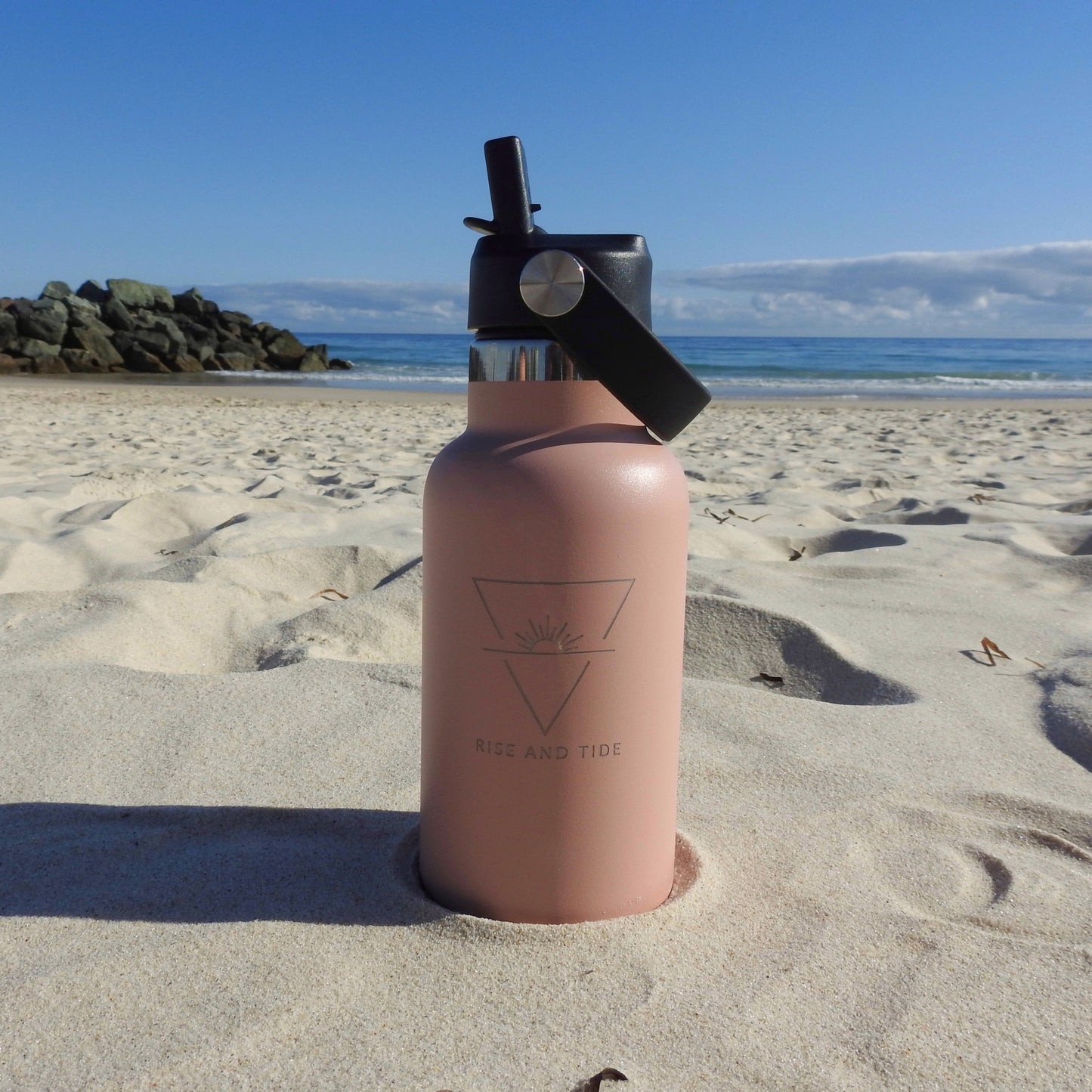 Children's Custom Water Bottle - Dusty Pink - 350ml