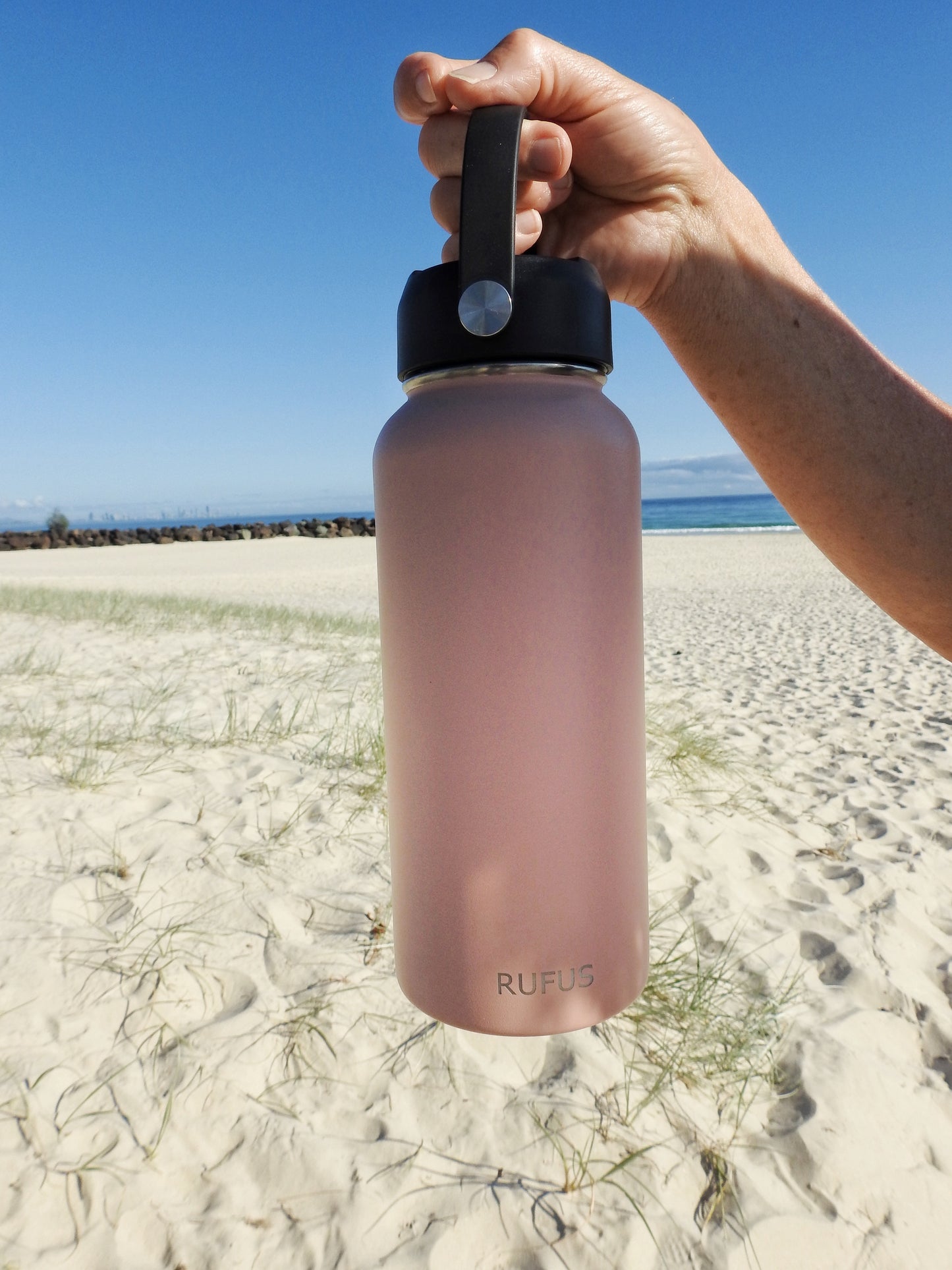 1 litre, Sip Lid, Dusty Pink Water Bottle