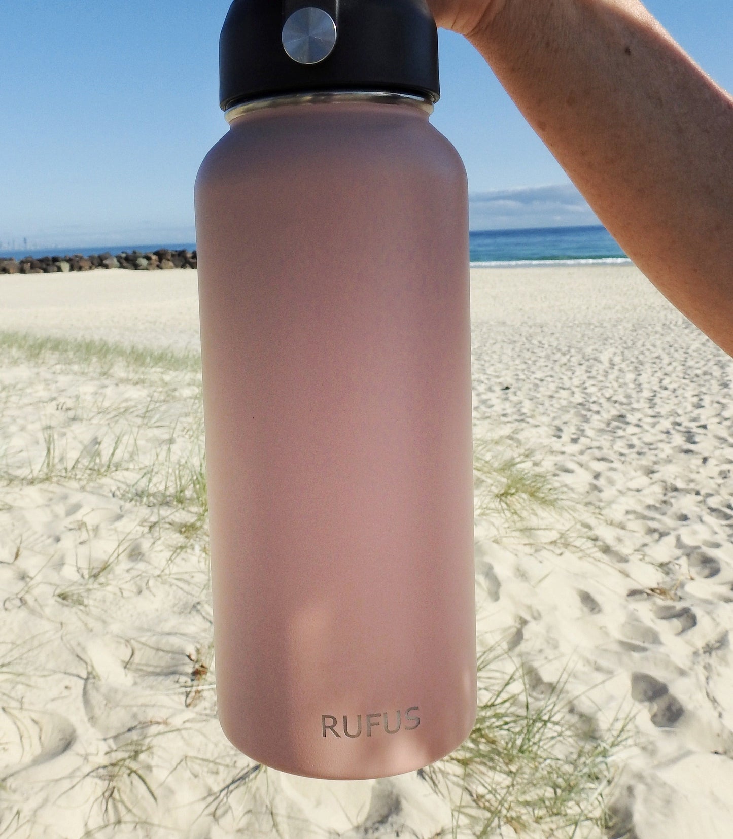 1 litre, Chug Lid, Dusty Pink Water Bottle