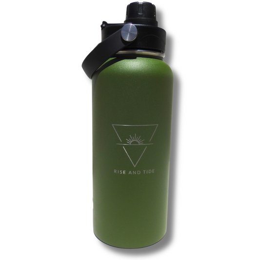 1 litre, Chug Lid, Forest Green Water Bottle